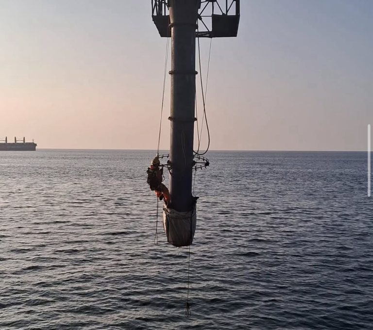 Instalación de sistema húmedo shiploader 